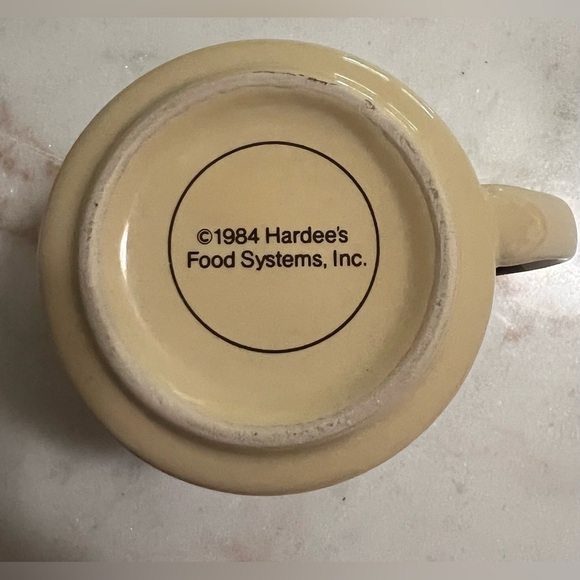 Hardee's 1984 Vintage Rise and Shine Homemade Biscuits Coffee Cup Mug - Picture 4 of 4